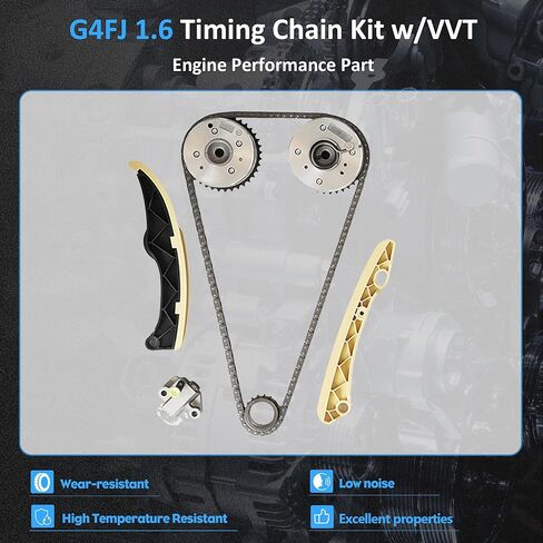 G4FJ 1.6 Turbo Overhaul Rebuild Kit w/Crankshaft Timing Chain VVT Kit Piston Connecting Rods Fit For Hyundai Kona Elantra Kia Forte/Forte5 Optima Seltos 1.6L Turbo 2015-2020 23110-2B710 24370-2B700 in Saudi Arabia
