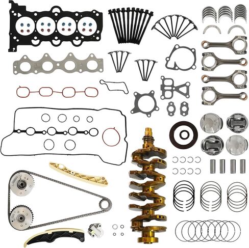 G4FJ 1.6 Turbo Overhaul Rebuild Kit w/Crankshaft Timing Chain VVT Kit Piston Connecting Rods Fit For Hyundai Kona Elantra Kia Forte/Forte5 Optima Seltos 1.6L Turbo 2015-2020 23110-2B710 24370-2B700 in Saudi Arabia