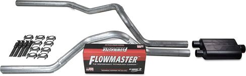 Truck Exhaust Kits - Shop Line Dual Exhaust Sytem 2.5 inch Aluminized Pipe Flowmaster 40 Series Muffler in Saudi Arabia
