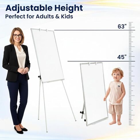 FORTUNO 36x24 Tripod Whiteboard, Magnetic Dry Erase Board with Stand,Height Adjustable Portable Sturdy White Board for Homeschool Office Classroom, White in Saudi Arabia