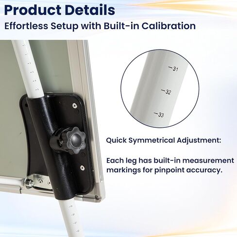 FORTUNO 36x24 Tripod Whiteboard, Magnetic Dry Erase Board with Stand,Height Adjustable Portable Sturdy White Board for Homeschool Office Classroom, White in Saudi Arabia