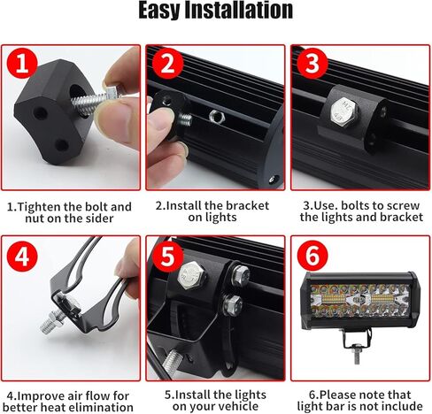 jose2015 2PCS Light Bar Mounts,Universal Light Bar Adjustable Slide Mounting Bracket Off Road Work Light Bracket for Most Straight or Curved Light Bars from 4 inch up to 52 inch in Saudi Arabia