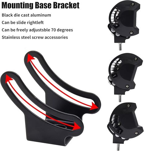 jose2015 2PCS Light Bar Mounts,Universal Light Bar Adjustable Slide Mounting Bracket Off Road Work Light Bracket for Most Straight or Curved Light Bars from 4 inch up to 52 inch in Saudi Arabia