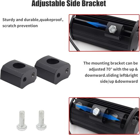 jose2015 2PCS Light Bar Mounts,Universal Light Bar Adjustable Slide Mounting Bracket Off Road Work Light Bracket for Most Straight or Curved Light Bars from 4 inch up to 52 inch in Saudi Arabia