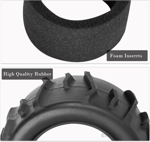 مجموعة عجلات وإطارات RC لجرانيت 1/18، إطارات شاحنة تايفون 1/18، إطار مطاطي RC مع عجلة بلاستيكية، عجلات وإطارات (4 قطع)، أسود in Kuwait
