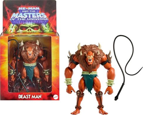 ​Masters of The Universe Origins Action Figure Deluxe Beast Man Cartoon Collection, 5.5-inch 1980s TV Villain, Detailed Design in Saudi Arabia