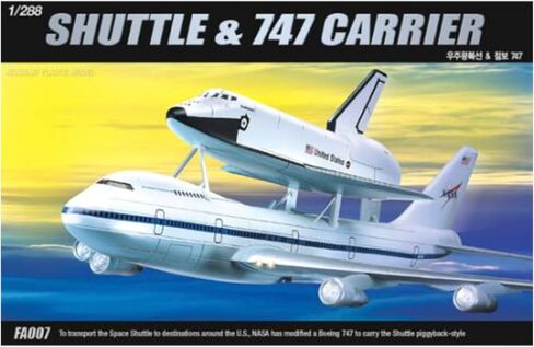 Academy Hobby 1/288 Scale Space Shuttle & 747 Carrier Aircraft Plastic Model Kit #12708 in Kuwait