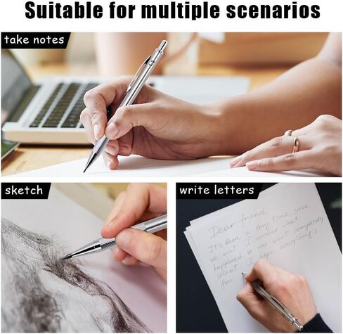 MROOFUL 2Pcs 1.3mm Mechanical Pencil 210 Pcs Colored Mechanical Pencil Lead 6 Color 7 Boxes Refills Auto Pencil Leads Black Blue Red Yellow Pink Green Art Drawing Writing Marking Tool for Office DIY in Saudi Arabia