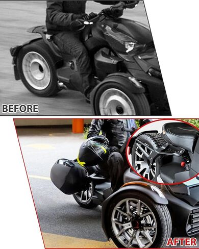 حامل حقيبة السرج لـ Ryker، طقم حامل حقيبة الأمتعة من الألومنيوم الأسود لـ Can Am Ryker 900 600 Sport & Ryker Rally Edition جميع ملحقات الموديلات (استبدال #219400856) in Kuwait