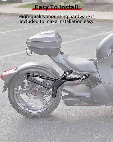 حامل حقيبة السرج لـ Ryker، طقم حامل حقيبة الأمتعة من الألومنيوم الأسود لـ Can Am Ryker 900 600 Sport & Ryker Rally Edition جميع ملحقات الموديلات (استبدال #219400856) in Kuwait