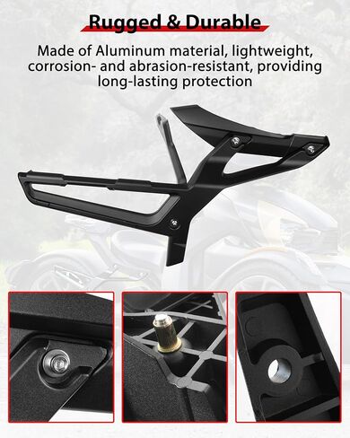 حامل حقيبة السرج لـ Ryker، طقم حامل حقيبة الأمتعة من الألومنيوم الأسود لـ Can Am Ryker 900 600 Sport & Ryker Rally Edition جميع ملحقات الموديلات (استبدال #219400856) in Kuwait