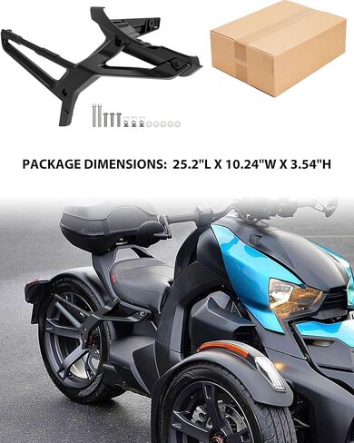 حامل حقيبة السرج لـ Ryker، طقم حامل حقيبة الأمتعة من الألومنيوم الأسود لـ Can Am Ryker 900 600 Sport & Ryker Rally Edition جميع ملحقات الموديلات (استبدال #219400856) in Kuwait