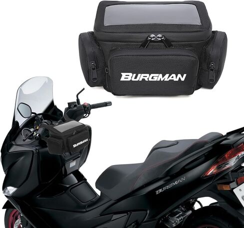 ل BURGMAN STERRT 125EX BURGMAN 400 200 دراجة نارية سكوتر الجبهة حقيبة للماء الهاتف المحمول شاشة تعمل باللمس 2L حقيبة تخزين سعة كبيرة (BURGMAN) in Kuwait