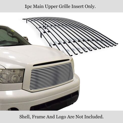 APS Premium Stainless Steel SS Chrome Billet Grille Grill Insert Compatible with Toyota Tundra 2010 2011 2012 2013 Main Upper N19-A55768T in Kuwait