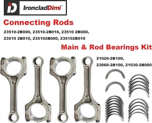 G4FD 1.6 Engine Rebuild Overhaul Kit Crankshaft Piston Connecting Rod Bearing Set Timing Chain Kit Head Gasket Set Fit For Hyundai Accent Veloster Kia Rio Soul Forte Forte5 1.6L 2012-2019 23110-2B610 in Saudi Arabia