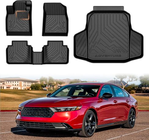 Mixsuper Floor Mats Cargo Liner لنيسان روج 2021-2024 جميع الأحوال الجوية 2 صف بطانات أرضية ومجموعة سجادة صندوق السيارة باللون الأسود (ليس لنيسان روج سبورت) in Kuwait