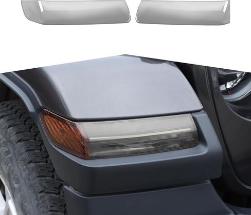 for Jeep Turn Signal Covers Front Side Turn Light Eyebrow Light Lamp Cover fit for Jeep Wrangler JL JLU Gladiator JT 2018+ Exterior Accessories in Kuwait