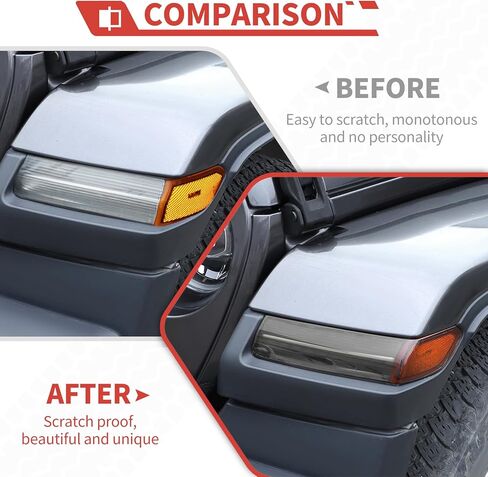 for Jeep Turn Signal Covers Front Side Turn Light Eyebrow Light Lamp Cover fit for Jeep Wrangler JL JLU Gladiator JT 2018+ Exterior Accessories in Kuwait