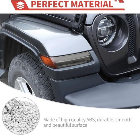 for Jeep Turn Signal Covers Front Side Turn Light Eyebrow Light Lamp Cover fit for Jeep Wrangler JL JLU Gladiator JT 2018+ Exterior Accessories in Kuwait
