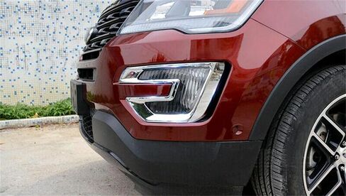for Ford Explorer 2016 2017 Chrome Exterior Front Fog Lamp Cover Trim ABS Car Accessories 2pcs in Kuwait