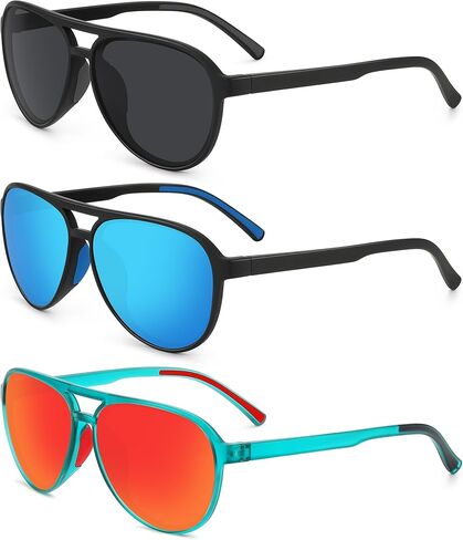 STORYCOAST Polarized Aviator Sunglasses for Men Women Classic Retro Aviators Sports Driving Running Sun Glasses in Saudi Arabia