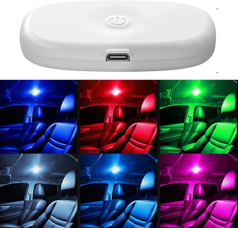 Car Interior Light LED Car Reading Light Rear Seat Trunk Ceiling-Mounted Roof Lights 7 Colors 3 Modes Ambient Lights, Multi-Function Touch Sensitive Lights in Saudi Arabia