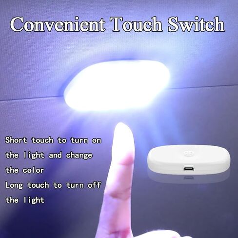 Car Interior Light LED Car Reading Light Rear Seat Trunk Ceiling-Mounted Roof Lights 7 Colors 3 Modes Ambient Lights, Multi-Function Touch Sensitive Lights in Saudi Arabia
