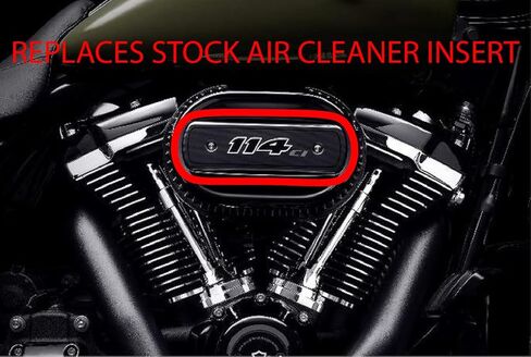 Kustom Cycle Parts Carbon Fiber Look Cleaner Cover Insert. Replaces Stock Harley Davidson M8 / 114 Insert. in Kuwait