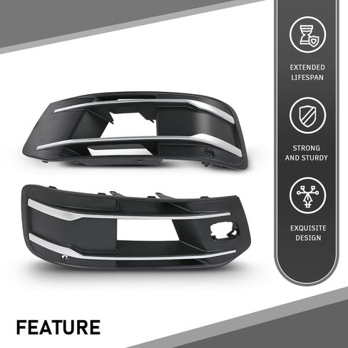 LQI Front Bumper Fog Light Grille Cover Bezel Insert Fit for Audi Q7 Standard Model 2016-2019,Not Fit For The Model W/ACC,Not Fit For S-line Model 4M0807681T, 4M0807682T in Kuwait