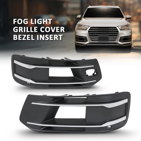 LQI Front Bumper Fog Light Grille Cover Bezel Insert Fit for Audi Q7 Standard Model 2016-2019,Not Fit For The Model W/ACC,Not Fit For S-line Model 4M0807681T, 4M0807682T in Kuwait