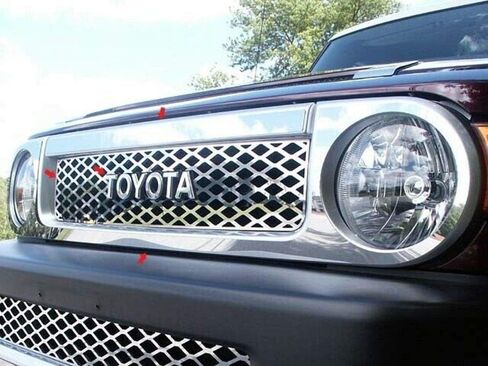 QAA Is Compatible With 2007-2014 Toyota FJ Cruiser 9 Piece Stainless Front Grille Accent Trim SG27140 in Saudi Arabia