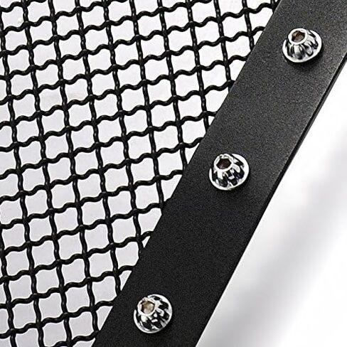 APS Compatible with Chevy Silverado 1500 2014-2015 Main Upper Stainless Steel Black Mesh Rivet Studs Front Grill Grille Insert CL5177H in Kuwait