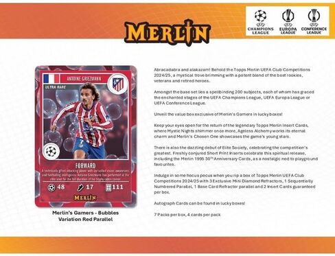 2024-25 Topps Merlin UEFA Club Competitions Blaster Box in Kuwait