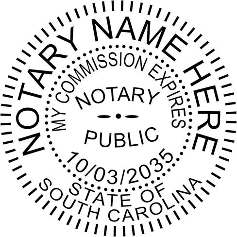 South Carolina Notary Seal Embosser | (Black) | Premium in Kuwait