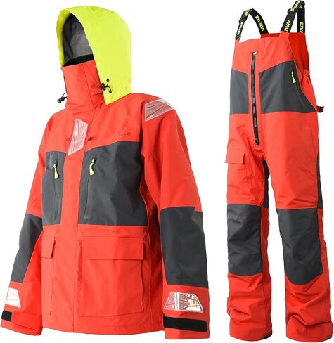 Men's Sailing Jacket & Bib Pants - Ocean PRO 3-Layer Shell, Waterproof, Breathable, Durable Combo Set in Saudi Arabia