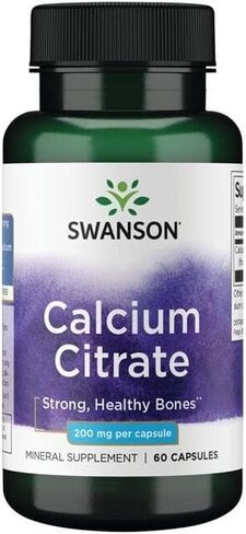 Swanson Calcium Citrate 200 Milligrams 60 Capsules in Saudi Arabia