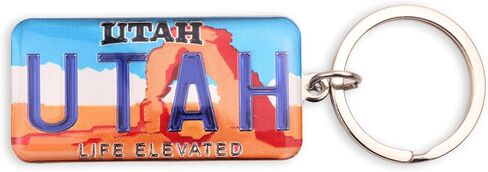 Westmon Works Utah Keychain تذكارية الحياة مرتفعة لوحة ترخيص الدولة حلقة مفاتيح معدنية in Kuwait