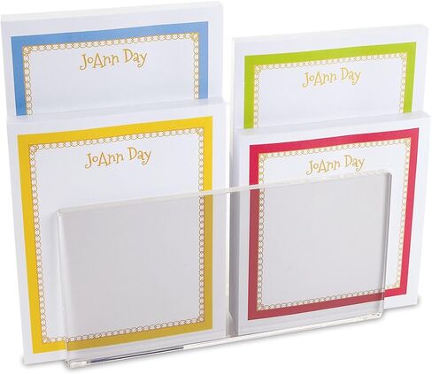 Current Snoopy's Typewriter Personalized Notepad Set with Holder - Set of 4 Note Pads, Acrylic Holder, Stationery Gift in Kuwait