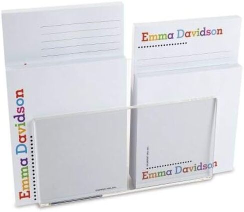 Current Snoopy's Typewriter Personalized Notepad Set with Holder - Set of 4 Note Pads, Acrylic Holder, Stationery Gift in Kuwait
