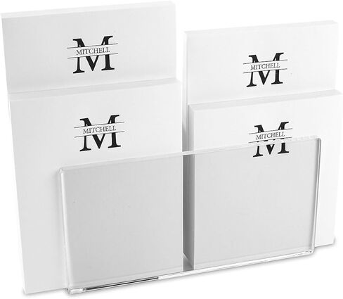 Current Snoopy's Typewriter Personalized Notepad Set with Holder - Set of 4 Note Pads, Acrylic Holder, Stationery Gift in Kuwait