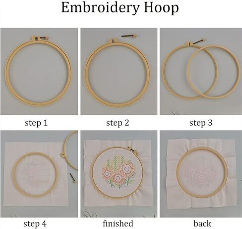 Meecaa Bird Flower Animal Embroidery Kit Starter Set, Hand Embroidery Set,Pattern Printed Cross Stitch Set for Beginner Adults, with Embroidery Hoop and Instructions (Bird 1) in Saudi Arabia
