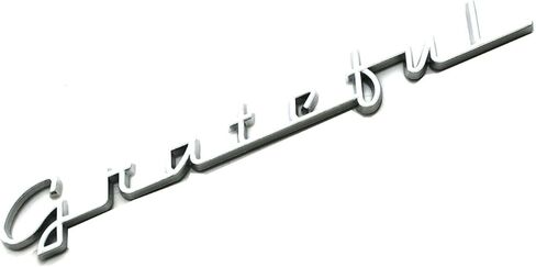 1x Grateful Car Badge Emblem 3D Decal Perfect for Cars, Trucks, Motorcycles, Windows, Doors, and Flat Surfaces (Chrome) in Kuwait