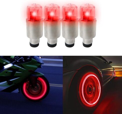 16PCS Car Auto Wheel Tire Tyre Air Valve Stem LED Light Caps Cover Accessories in Saudi Arabia