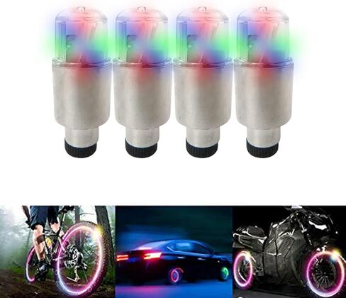 16PCS Car Auto Wheel Tire Tyre Air Valve Stem LED Light Caps Cover Accessories in Saudi Arabia