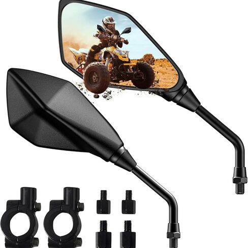 ATV Side Mirrors for CFmoto CFORCE 1000 Overland 2021-2026, Adjustable Universal ATV Rearview Mirrors for Off-Road Vehicles, Durable & Shatterproof, Easy Installation in Saudi Arabia
