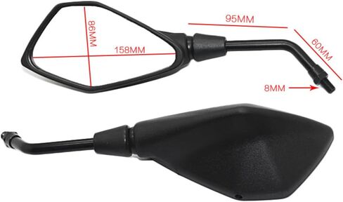 ATV Side Mirrors for CFmoto CFORCE 1000 Overland 2021-2026, Adjustable Universal ATV Rearview Mirrors for Off-Road Vehicles, Durable & Shatterproof, Easy Installation in Saudi Arabia