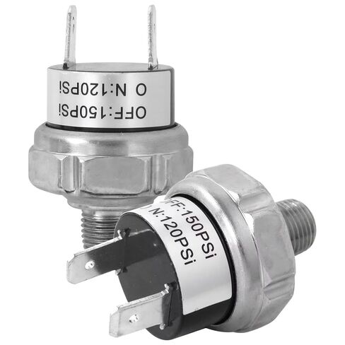 Air Pressure Switch 120-150 PSI 1/8"-27 NPT DC 24V 12V Air Compressor Pressure Switch 120PSI 150PSI AC 120V in Saudi Arabia