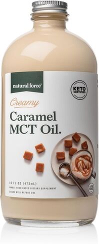 Natural Force Organic MCT Oil – Pure Glass Bottle – Made from 100% Cold Pressed Virgin Coconut Oil + Certified Keto, Paleo, Kosher, Vegan & Non-GMO – Lab Tested for Quality and Purity - 32 Ounce in Saudi Arabia