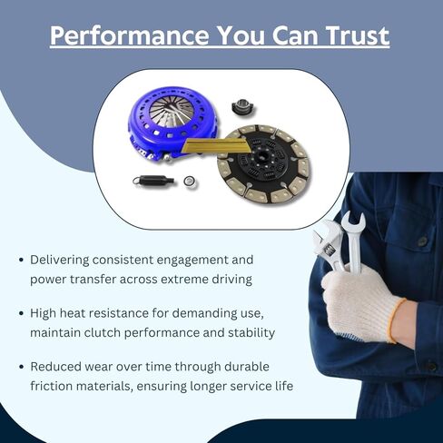 EFT Stage 3 Clutch Kit for 2005-2016 Dodge Ram 2500, 3500 With 5.9L, 6.7L Turbo Diesel Engine - Performance Upgrade for Maximum Torque Capacity & Smooth Engagement - 12 Month Brand Warranty in Kuwait