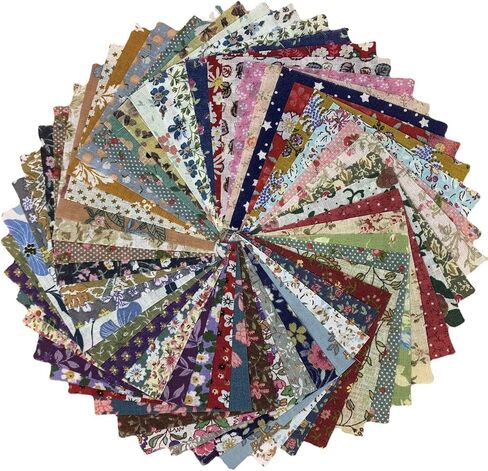 50PCS 5" x 5" Floral 100% Precut Cotton Fabric Squares Random Style - Pre-Cut 5x5 Inch Pink Fabric Quilting Squares for Sewing,Charm Packs for Quilting Assorted Patterns in Kuwait